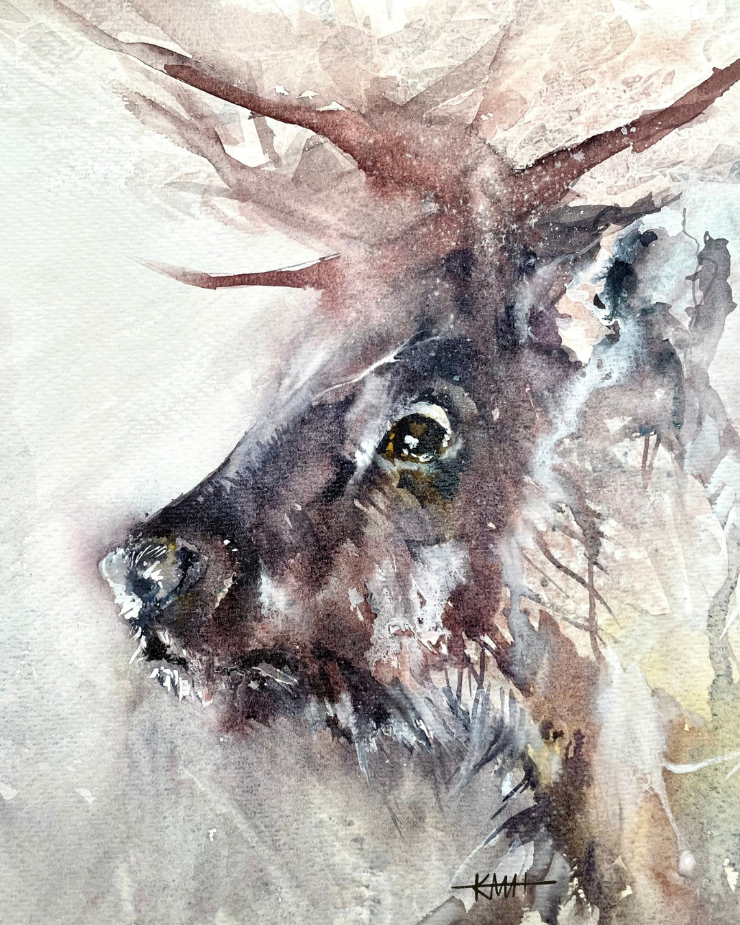 NOV - Sun 26th 2023 - Reindeer in the Snow, Watercolour Workshop, Gullane, 10:00