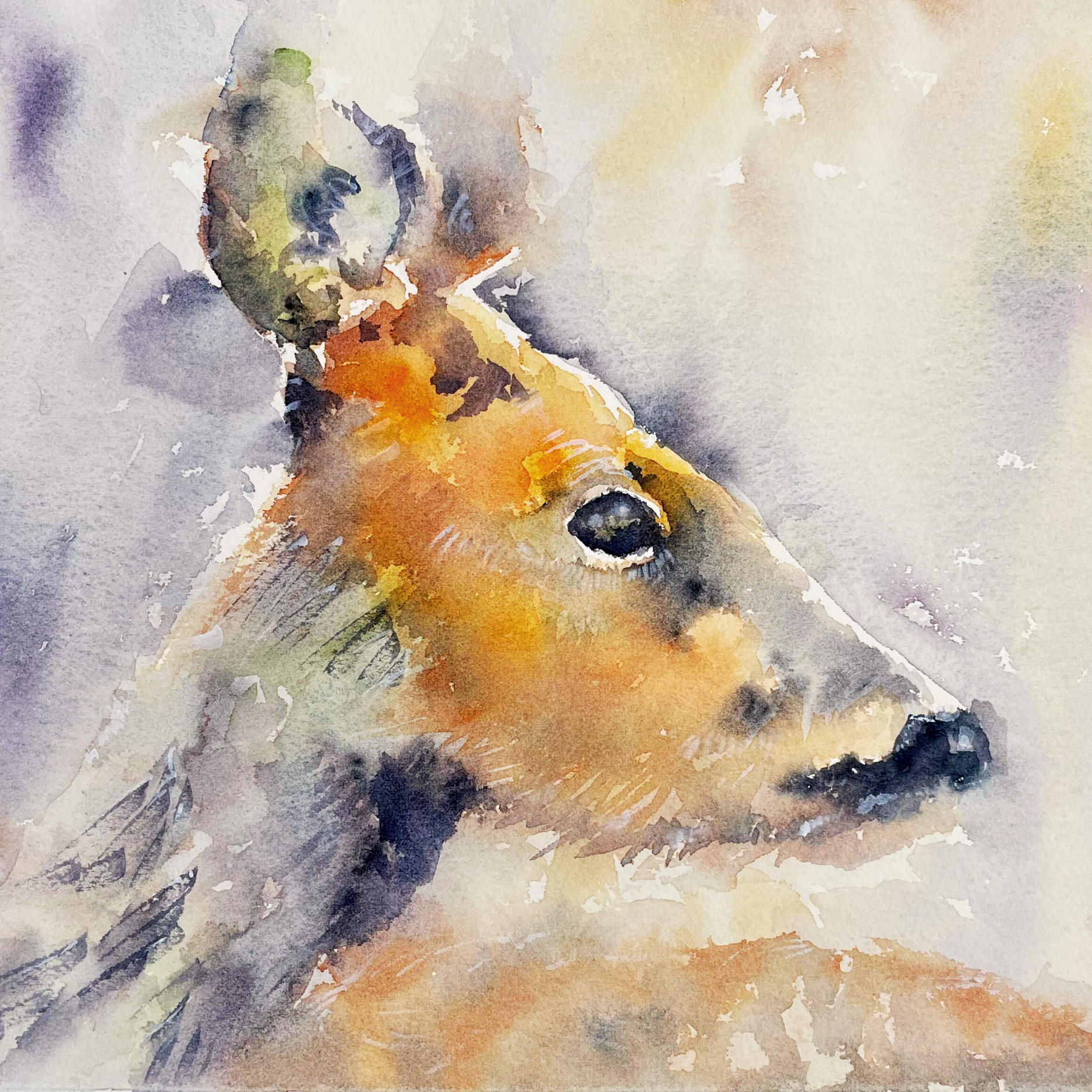 NOV - Sun 26th 2023 - Reindeer in the Snow, Watercolour Workshop, Gullane, 10:00