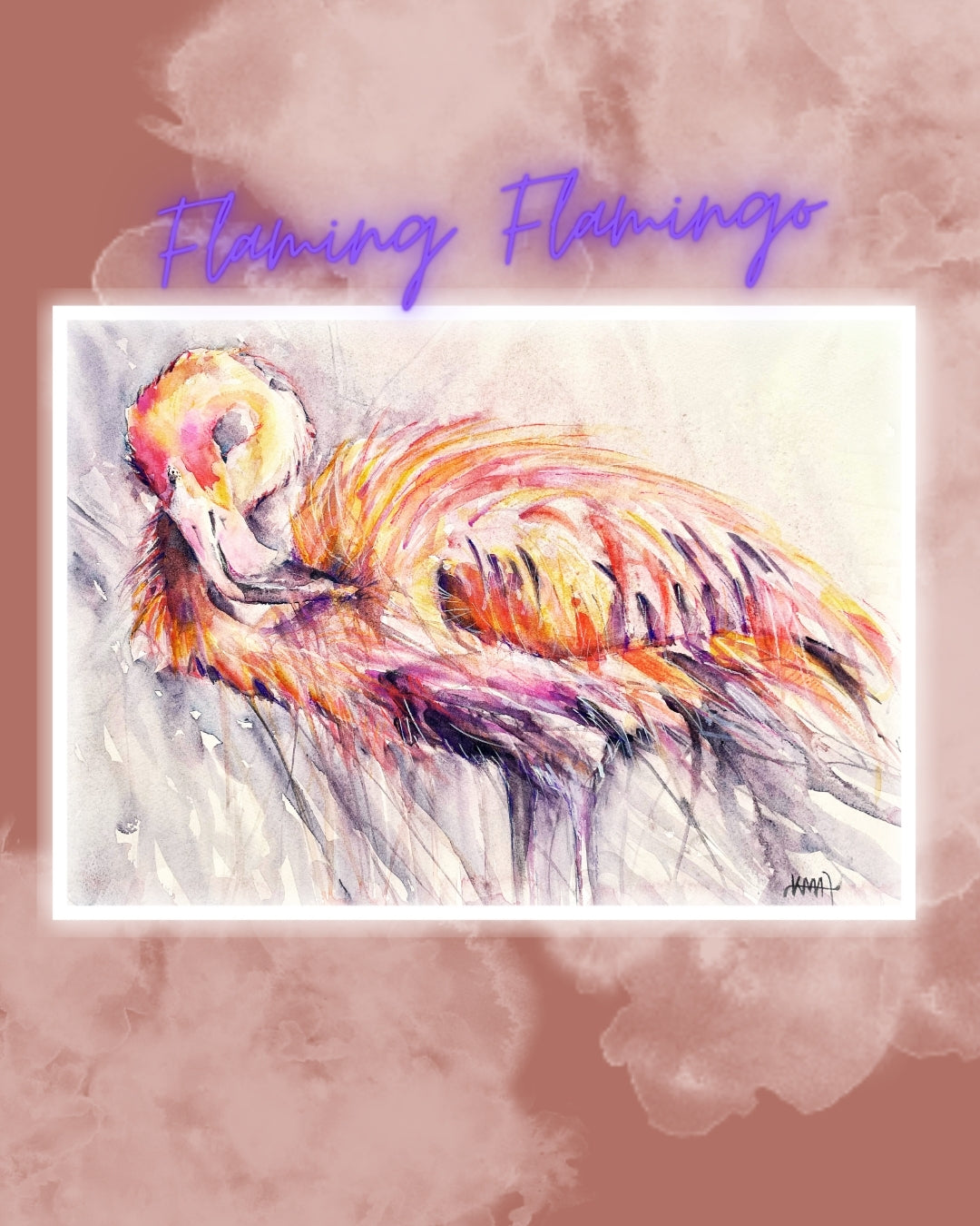 FEB 2026 - 14th / 15th - Flaming Flamingo in Watercolour