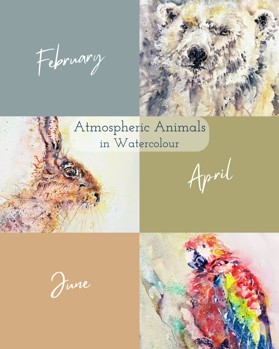 Atmospheric Animals - Watercolour Workshops - 2024
