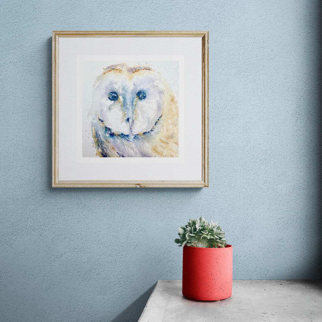 Paynes Grey Blue Owl